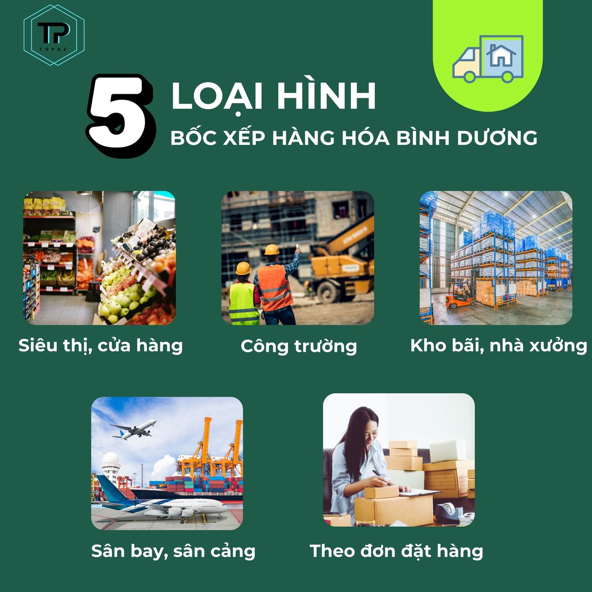 Các loại hình dịch vụ bốc xếp Bình Dương