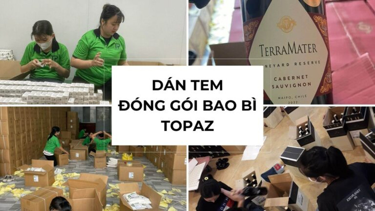 Dán tem đóng bao bì