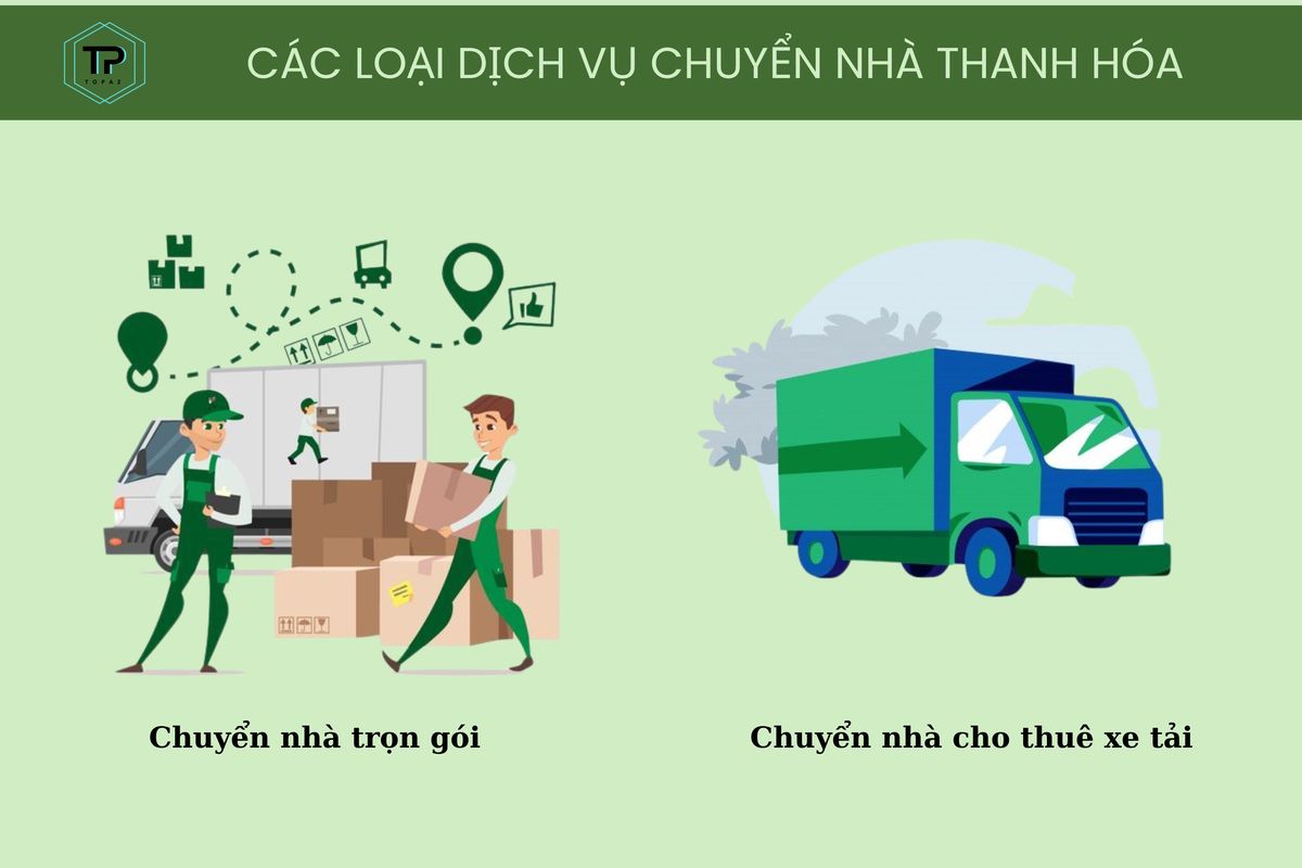 Các loại hình dịch vụ chuyển nhà tại Topaz