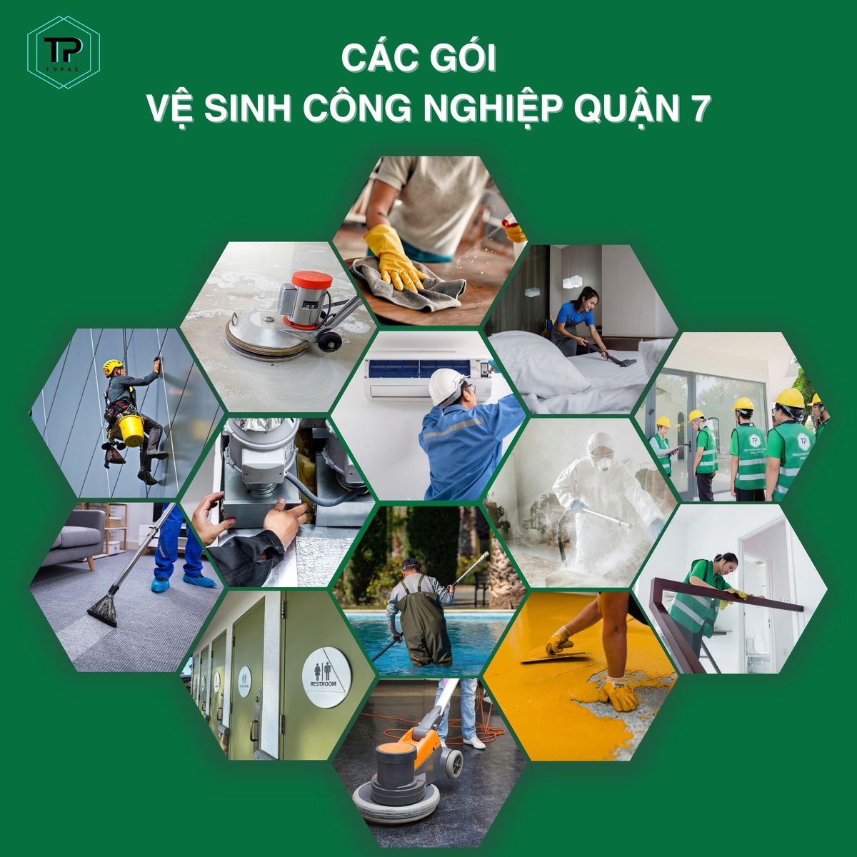 14 gói dịch vụ vệ sinh công nghiệp quận 7 tại Topaz