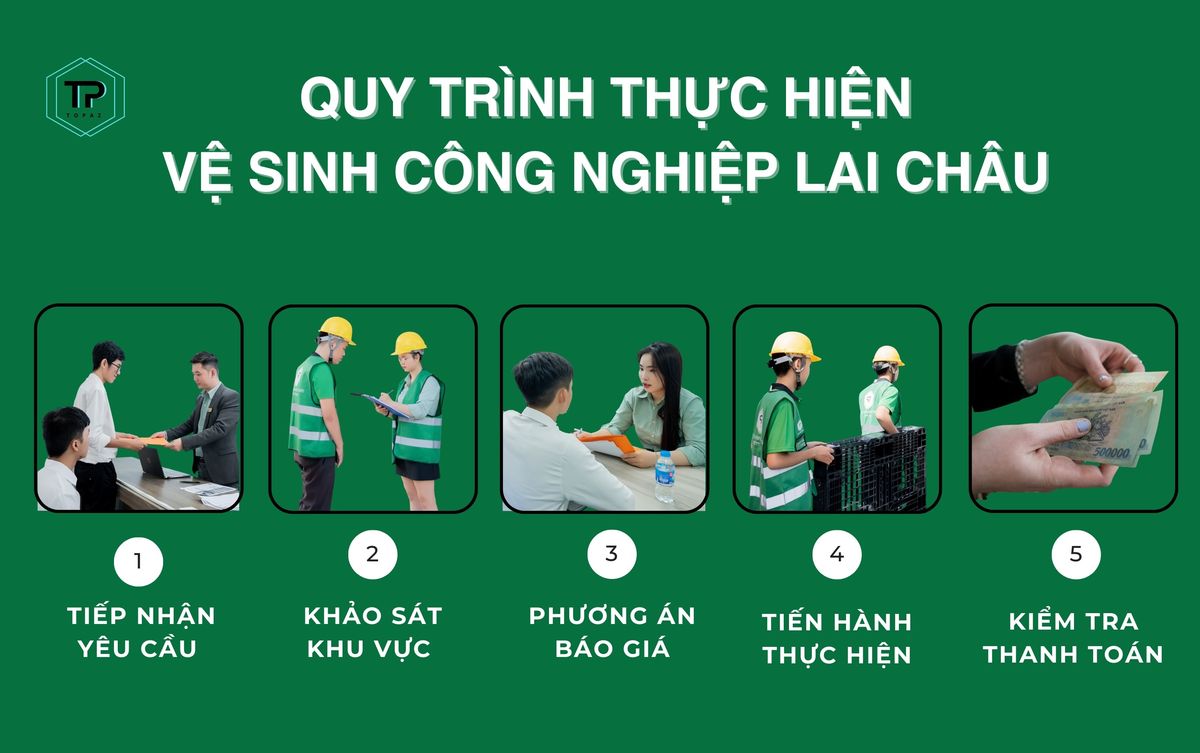 Quy trình thực hiện vệ sinh công nghiệp Lai Châu của nhân viên Topaz